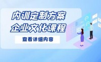 企業文化內訓課程匯總表